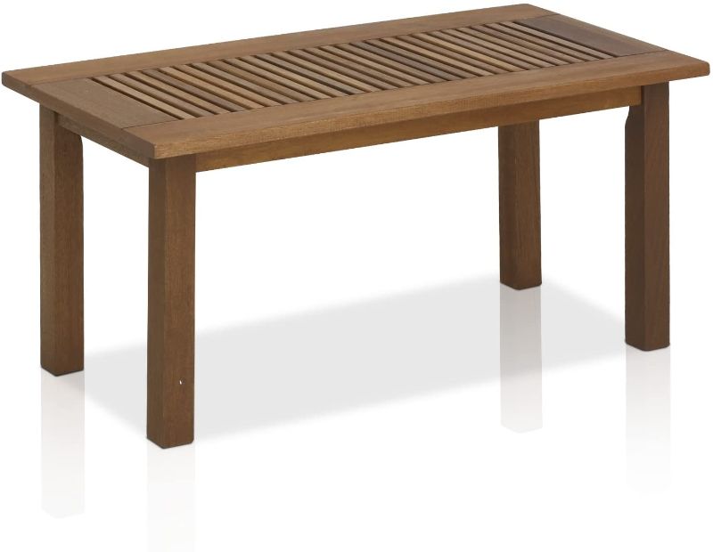 Photo 1 of (Parts Only) Furinno FG16504 Tioman Hardwood Patio Furniture Outdoor Coffee Table in Teak Oil, 1-Tier, Natural
