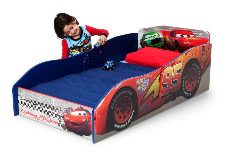 Photo 1 of Disney Cars Wooden Toddler Bed with BONUS Collapsible Toy Box
