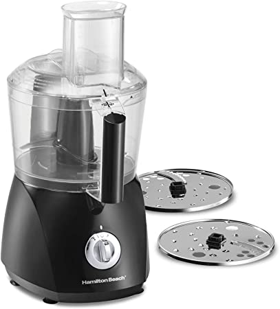 Photo 1 of Hamilton Beach ChefPrep 10-Cup Food Processor & Vegetable Chopper with 6 Functions to Chop, Puree, Shred, Slice and Crinkle Cut, Black (70670)