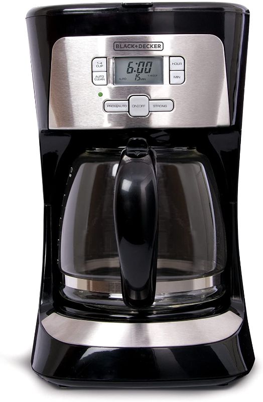 Photo 1 of BLACK+DECKER 12-Cup Programmable Coffee Maker, Black