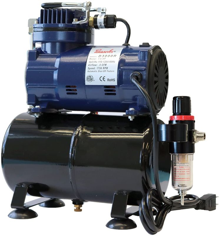 Photo 1 of Paasche D3000R 1/5 HP Compressor with Tank, Regulator and Moisture Trap