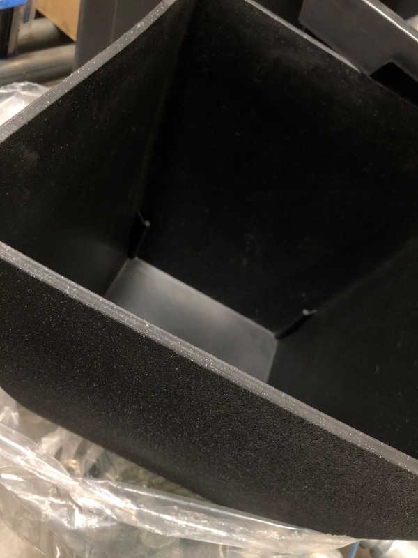 Photo 2 of 12 in. D Plastic Sand Planter Black