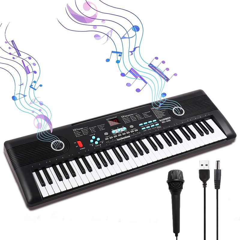 Photo 1 of 
61 Keys Keyboard Piano, Electronic Digital Piano with Built-In Speaker Microphone, Portable Keyboard Gift Teaching for Beginners?piano keyboard for kids