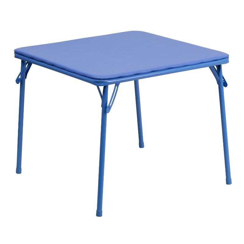 Photo 1 of *DAMAGED* Flash Furniture Kids' Folding Table, Square, 24"W X 24"D, Blue