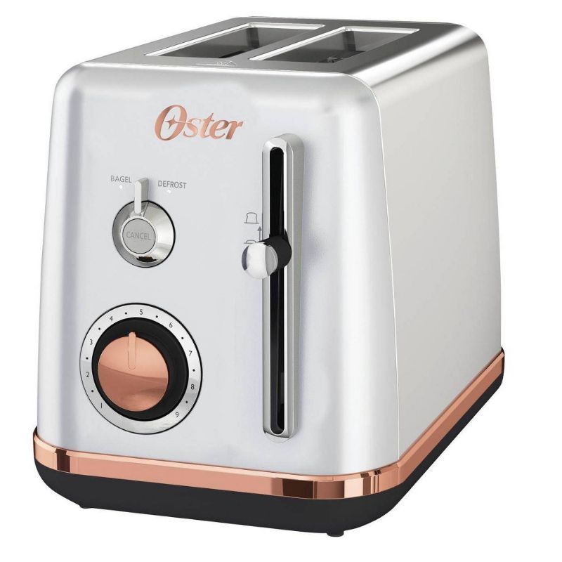 Photo 1 of Oster 2 Slice Toaster Silver-Rose Gold 1 Unit
