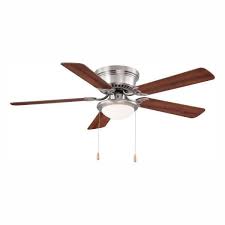 Photo 1 of *** DISPLAY MODEL ONLY*** NON FUNCTIONAL**
Hugger 52 in. LED Indoor Brushed Nickel Ceiling Fan with Light Kit