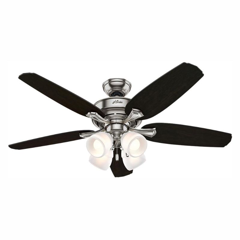 Photo 1 of (MISSING MANUAL) 
Hunter Channing 52 in. Indoor LED Brushed Nickel Ceiling Fan with Light
