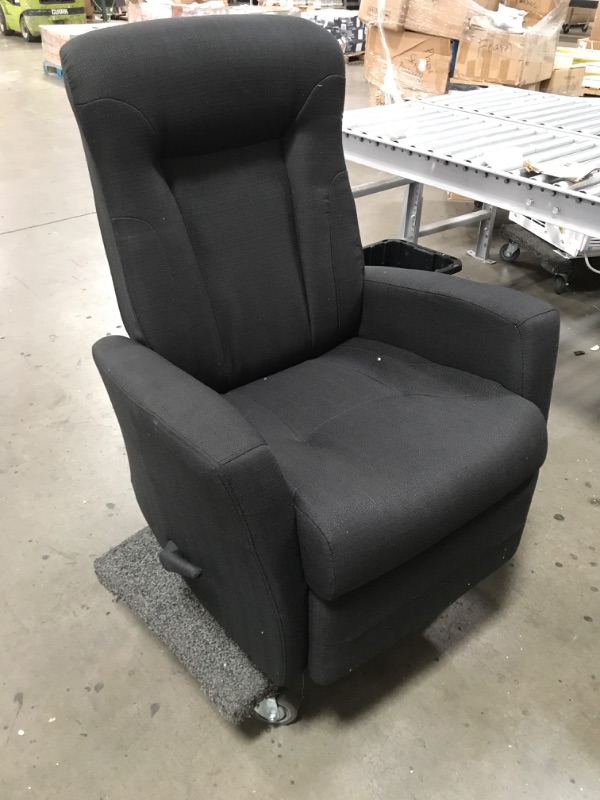 Photo 2 of (WORN DOWN MATERIAL SPOT)
Hanning Creation Furniture Black Fabric Recliner