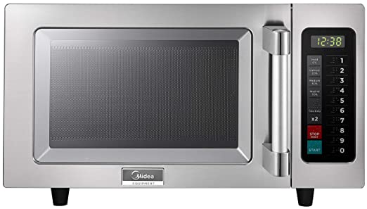 Photo 1 of Midea Equipment 1025F1A Stainless Steel Countertop Commercial Microwave Oven, 1000W