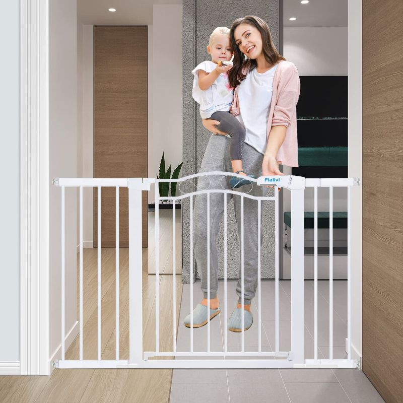 Photo 1 of Flalivi 51.6" Baby Gates Extra Wide for Stairs and Doorways