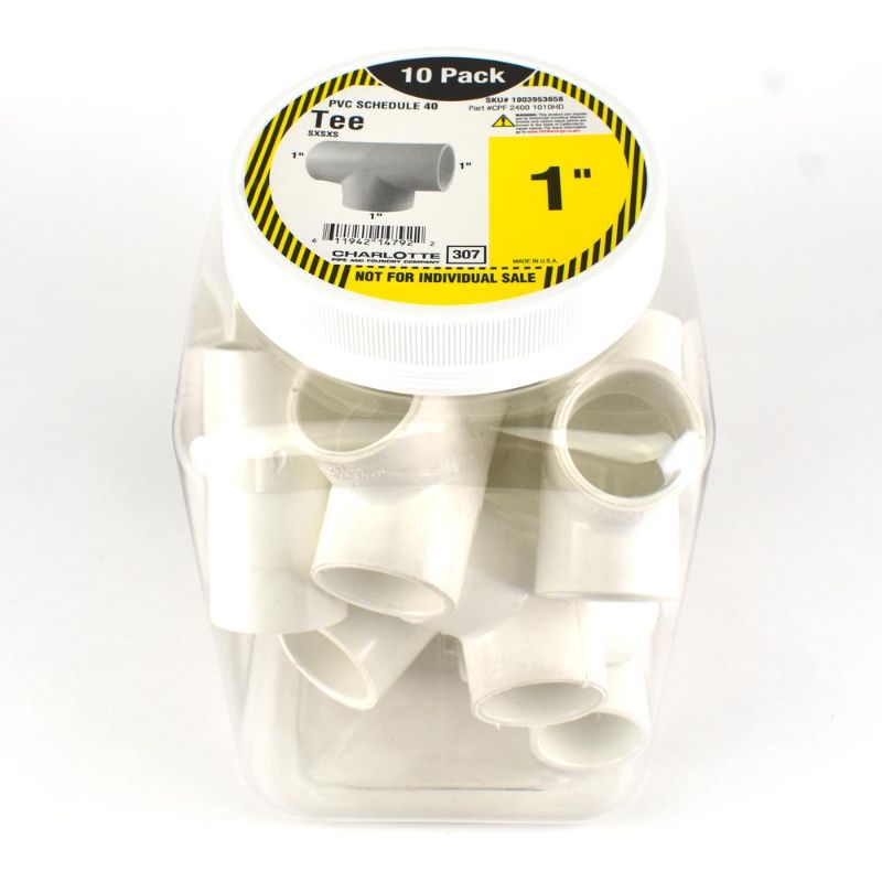 Photo 1 of 1 in. PVC S x S x S Tee Pro Pack (20-Pack)
