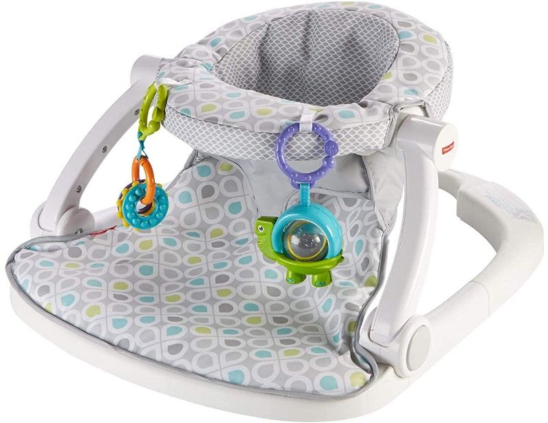 Photo 1 of Fisher-Price Sit-Me-Up Floor Seat - Honeydew Drop, portable infant chair with toys
