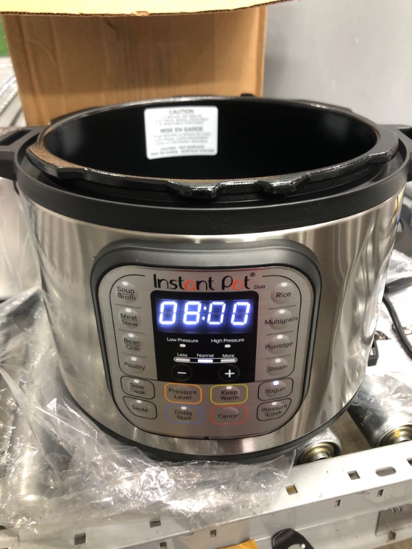 Photo 3 of Instant Pot Duo 7-in-1 Electric Pressure Cooker Warmer & Sterilizer, 6 Quart, Stainless Steel/Black