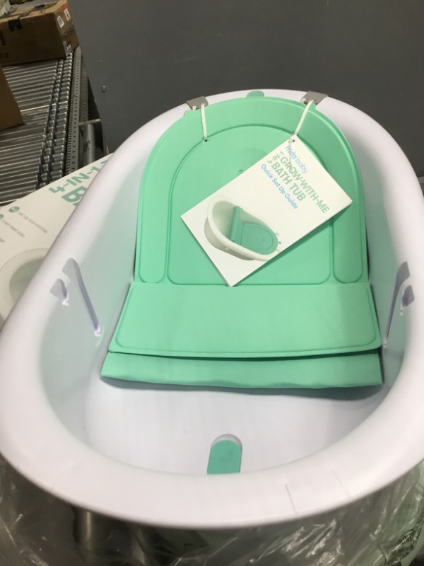 Photo 3 of 4-in-1 Grow-with-Me Bath Tub by Frida Baby Transforms Infant Bathtub to Toddler Bath Seat with Backrest