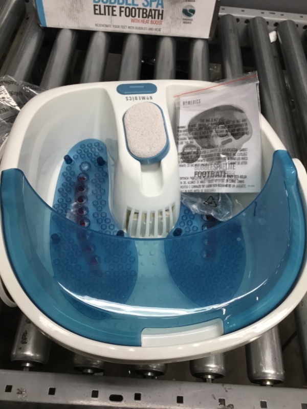 Photo 2 of HoMedics Bubble Spa Elite Footbath, 2-in-1 removable pedicure center, Toe-touch control, Easy tote handle no-splash