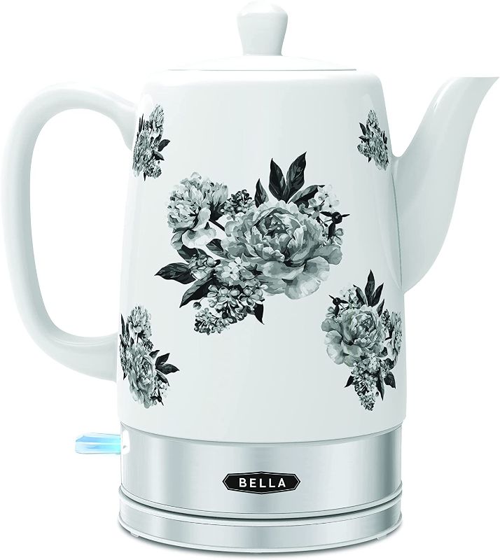 Photo 1 of BELLA 1.5L Electric Ceramic Kettle, Black Floral