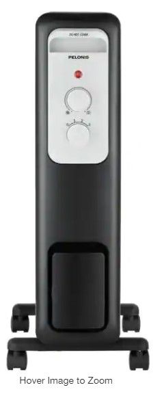 Photo 1 of 1,500-Watt Oil-Filled Radiant Electric Space Heater with Thermostat
