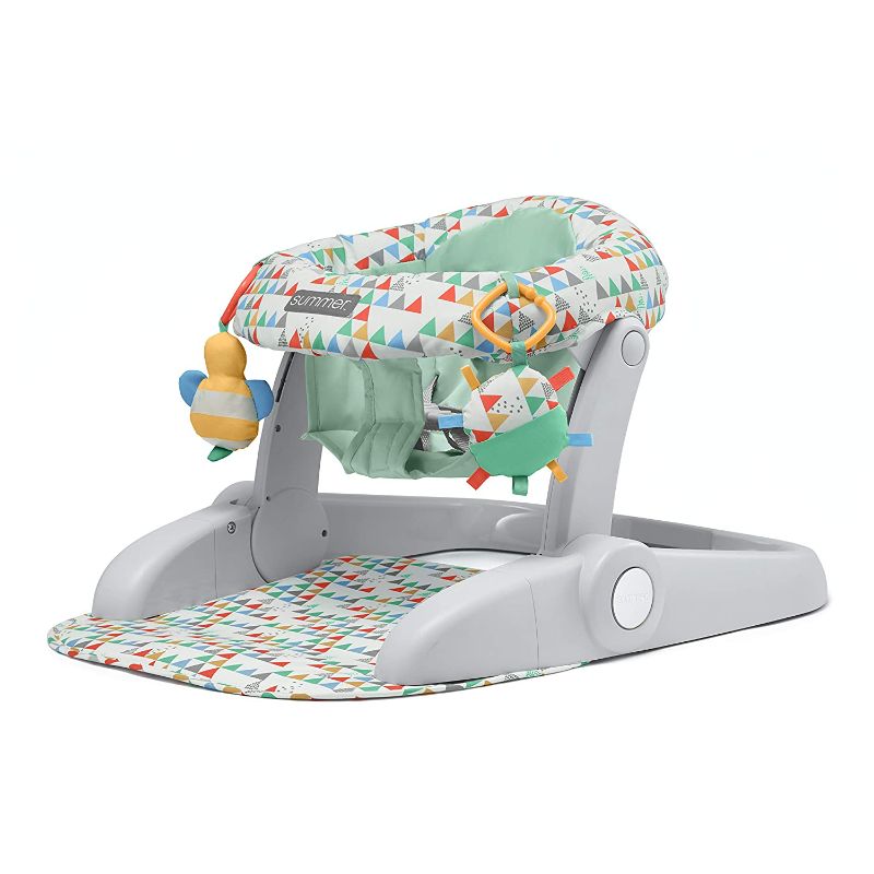 Photo 1 of Summer® Learn-to-Sit™ 2-Position Floor Seat (Funfetti Neutral) – Sit Baby Up in This Adjustable Baby Activity Seat Appropriate for Ages 4-12 Months – Includes Toys
