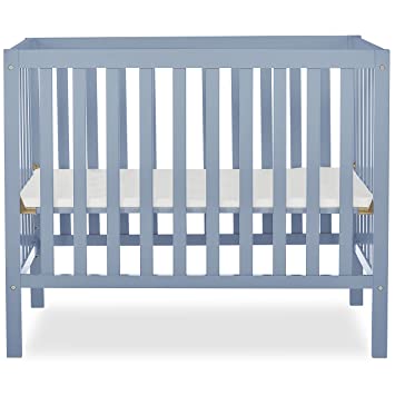 Photo 1 of Dream On Me, Edgewood 4-in-1 Convertible Mini Crib, Dusty Blue
