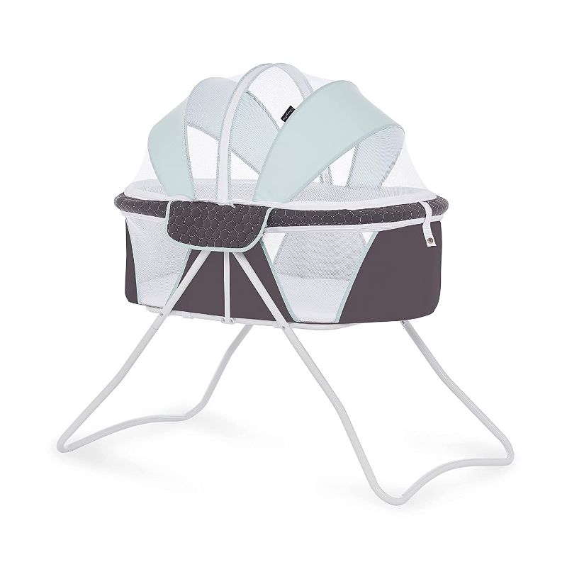 Photo 1 of Dream On Me Day Dreamer 2-in-1 Portable Bassinet, Blue Grey
