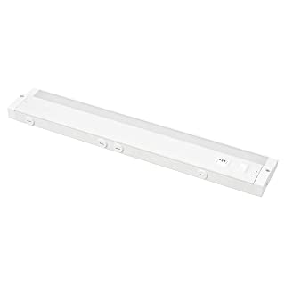 Photo 1 of Amazon Basics 3-Color Temperature Level and 3-Section Dimming LED Cabinet Light, Linkable, Direct Wire, White Finish, 18-Inch
