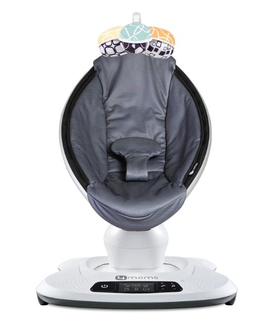 Photo 1 of 4moms mamaRoo 4 5 Unique Motions Bluetooth Enabled Baby Swing - Dark Gray Cool Mesh