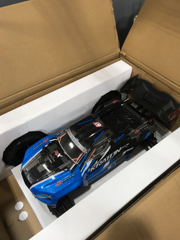 Photo 2 of ARRMA RC Truck 1/8 KRATON 6S V5 4WD BLX Speed Monster Truck with Spektrum Firma RTR, Blue, ARA8608V5T2
