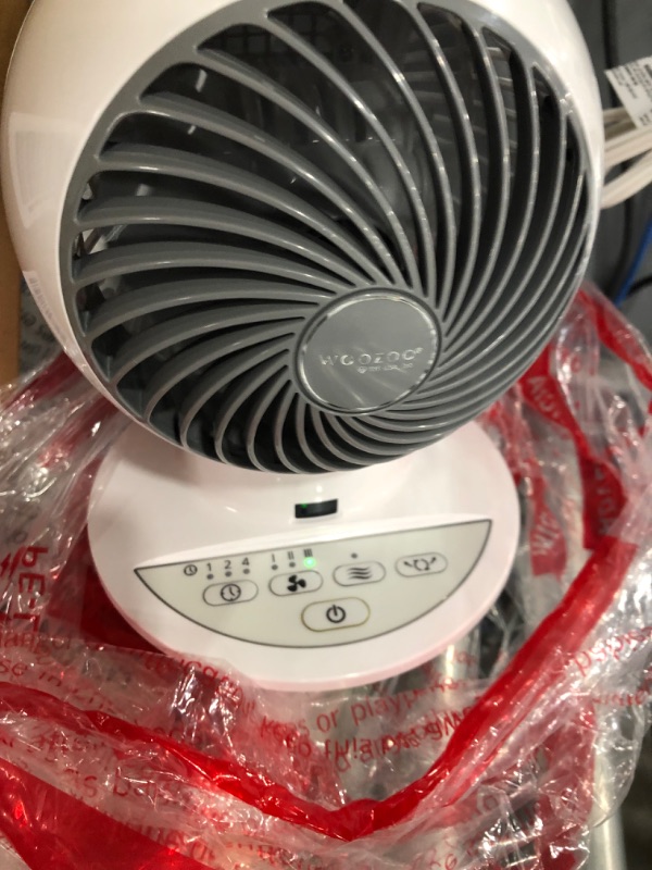 Photo 3 of IRIS USA WOOZOO Oscillating Fan, Vortex Fan, Remote Equipped 4-in-1 Fan w/ Timer/ Multi Oscillation/ Air Circulator/ 3 Speed Settings, 52ft Max Air Distance, Small White
