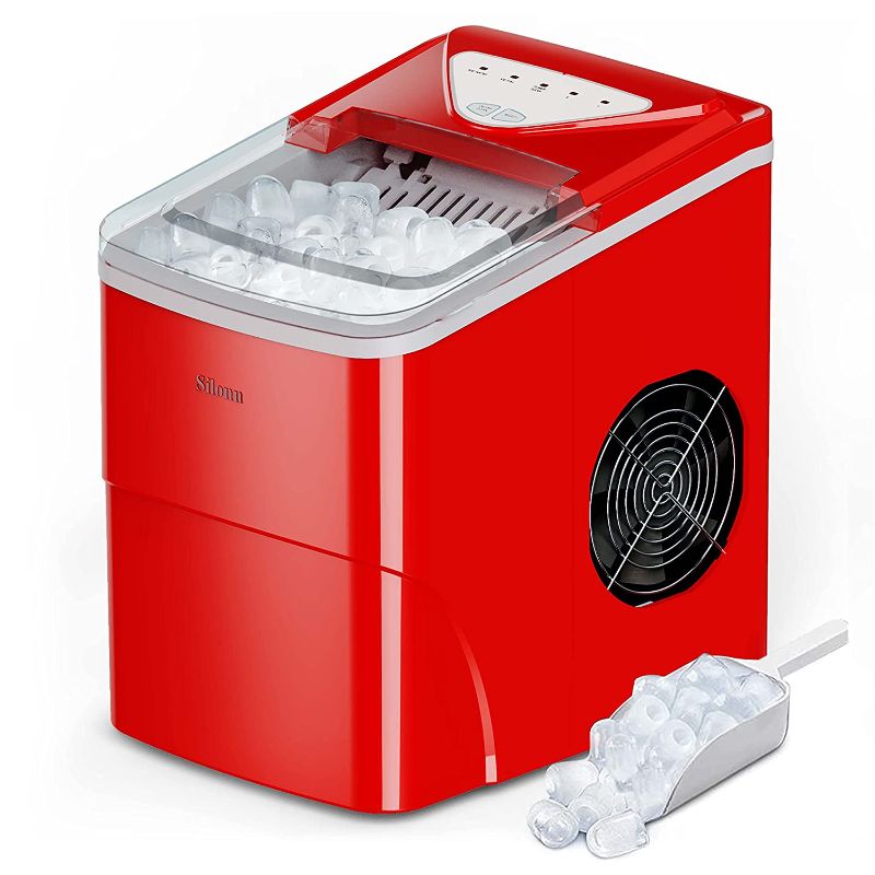 Photo 1 of Silonn Ice Makers Countertop, 9 Cubes Ready in 6 Mins, 26lbs in 24Hrs, Self-Cleaning Ice Machine with Ice Scoop and Basket, 2 Sizes of Bullet Ice 