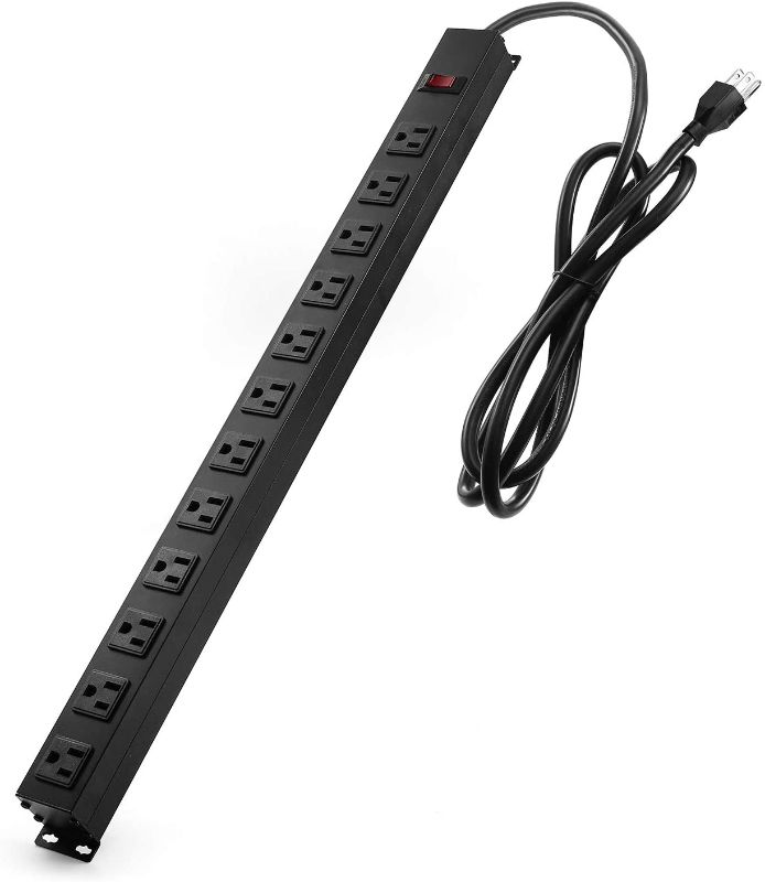 Photo 1 of 12 Outlet Metal Power Strip, 12 Outlet Power Strip