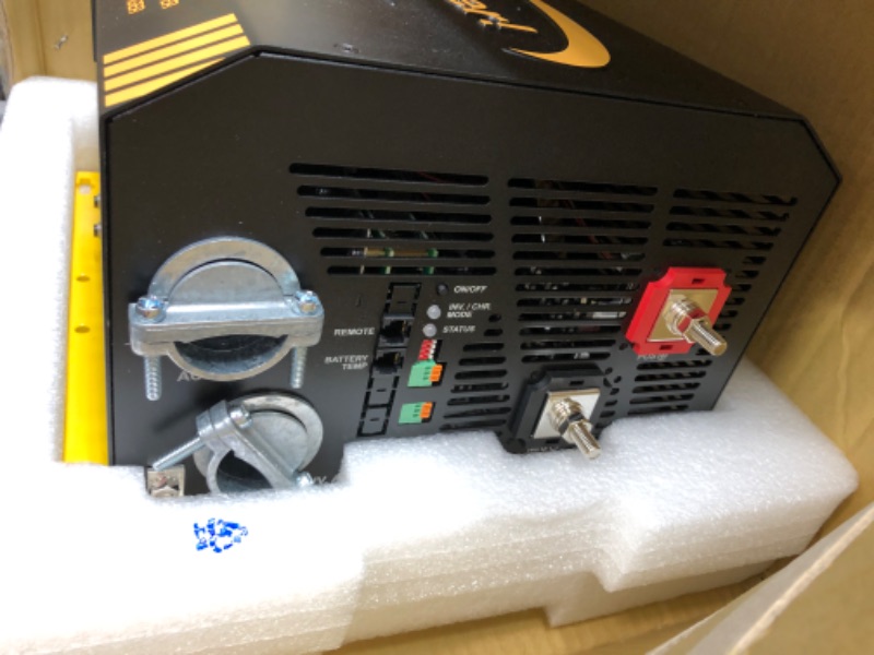 Photo 4 of *BACK OF INVERTER HAS SLIGHT INWARD DENT*
Go Power! GP-IC2000-12-PKG Pure Sine Wave Inverter (2000 Watt with 100 amp Charger Includes ICR-50 Remote)
