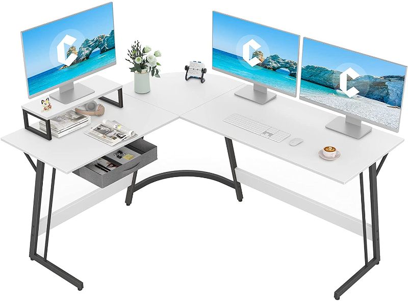 Photo 1 of *INCOMPLETE*
CubiCubi Modern L-Shaped Desk Computer Corner Desk, 59.1" Home Office Writing Study Workstation with Small Table, Space Saving, Easy to Assemble
