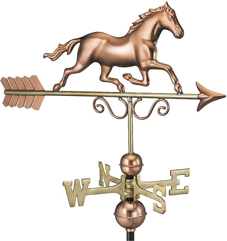 Photo 1 of * hind leg needs to be re-attched to arrow*
Good Directions Galloping Horse Weathervane, Pure Copper
