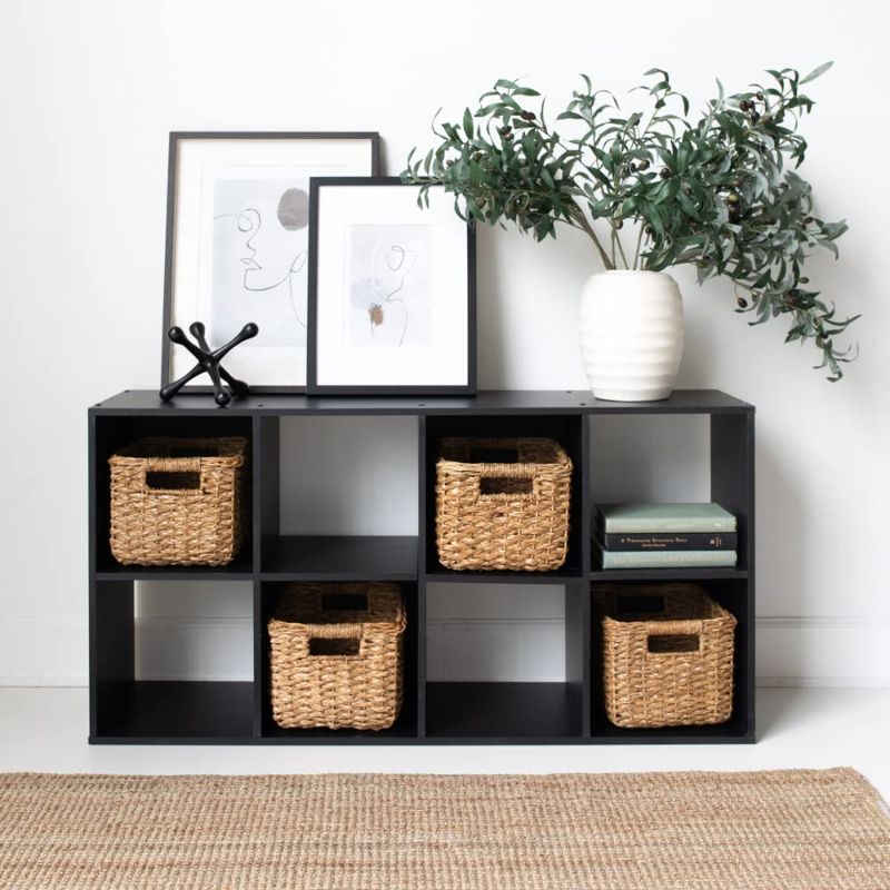 Photo 1 of *HARDWARE MISSING*
Signature Design by Ashley Langdrew 8 Cube Storage Organizer or Bookcase, Black
