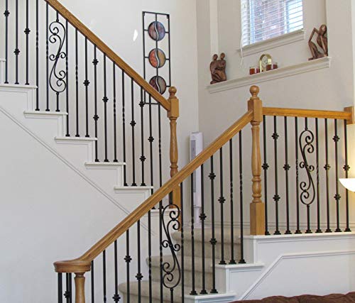 Photo 1 of *S SHAPED BALUSTERS NOT INCLUDED,HOLLOW IRON SPINDLE BALUSTERS ONLY**
S10 - Wrought Iron Balusters – Set of 5 Deck Balusters - Decorative Metal Balusters for Decks –"S" Scroll - 1/2-inch Hollow Iron Spindles – Satin Black Metal Railing
(10)