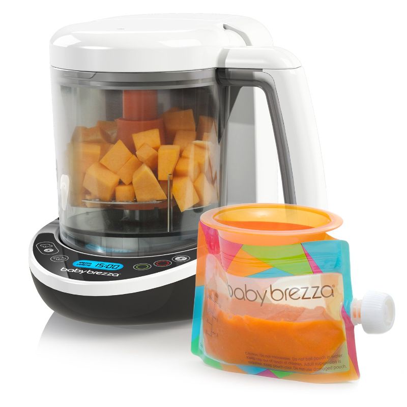 Photo 1 of Baby Brezza Small Baby Food Maker Set – Cooker and Blender in One to Steam and Puree Baby Food for Pouches - Make Organic Food for Infants and Toddlers - Includes 3 Pouches and 3 Funnels
