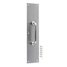 Photo 1 of 3-1/2 in. x 15 in. Satin Aluminum Pull Plate
