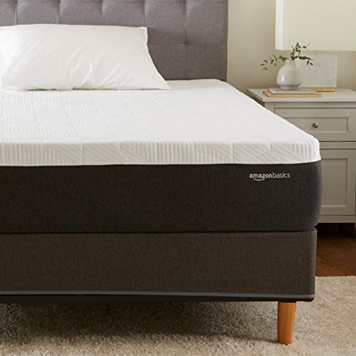 Photo 1 of Amazon Basics Cooling Gel Infused Firm Support Latex-Feel Mattress, CertiPUR-US Certified - Twin Size, 12 Inch
