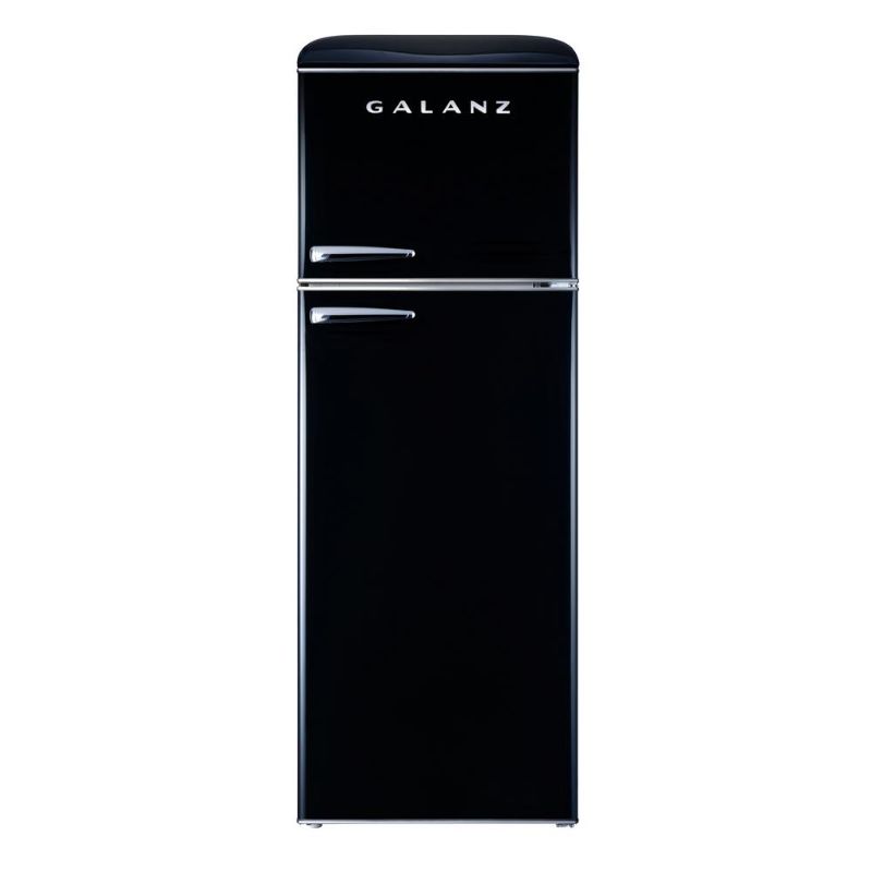 Photo 1 of Galanz 12-Cu. Ft. Top Mount Retro-Style Refrigerator Black
