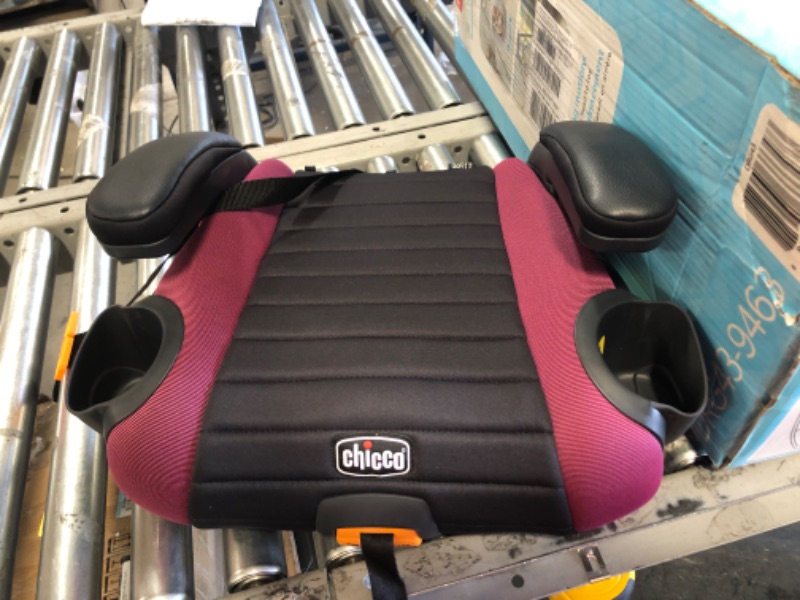 Photo 2 of Chicco GoFit Plus Backless Booster Car Seat with Quick-Release Latch, Travel Booster Seat for Car, Portable Car Booster Seat for Children 40-110 lbs, Vivaci/Pink
