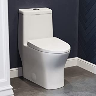 Photo 1 of (USED AND DIRTY)
Swiss Madison SM-1T257 Sublime II Compact 24" Length One Piece Toilet Dual Flush 0.8/1.28 GPF with Side Holes, Glossy White