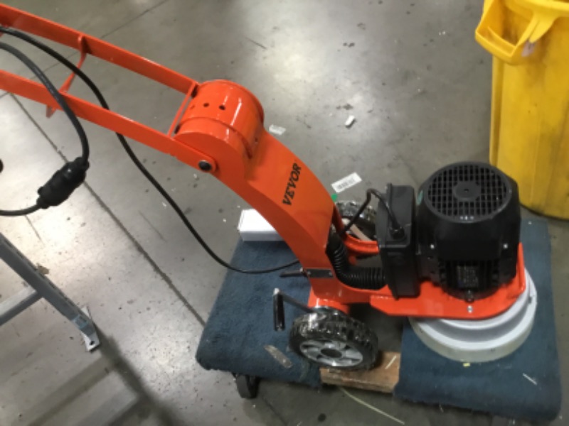 Photo 1 of VEVOR Electric Concrete Floor Grinder 10" Walk-Behind Grinder 1.5HP Concrete Floor Polisher, 34"-46" Adjustable Grinding Machine, 1720RPM 1Phase Surfacing Grinder for Granite/Marble/Concrete/Stones