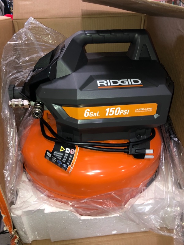 Photo 1 of RIDGID 6 Gal. Portable Electric Pancake Air Compressor