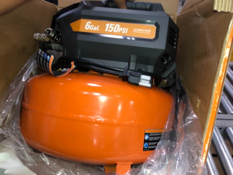 Photo 4 of RIDGID 6 Gal. Portable Electric Pancake Air Compressor