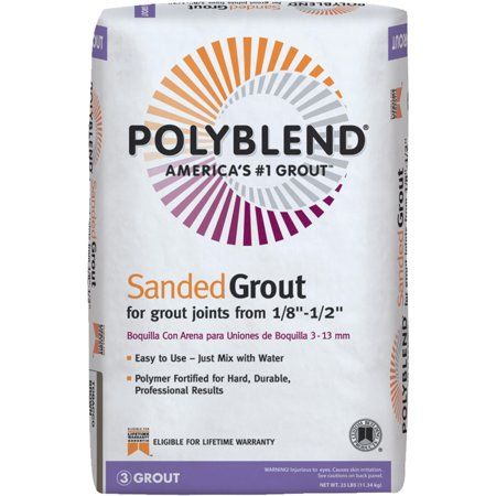 Photo 1 of 10 bags- Custom Building Products Polyblend Sanded Tile Grout -25lbs 
