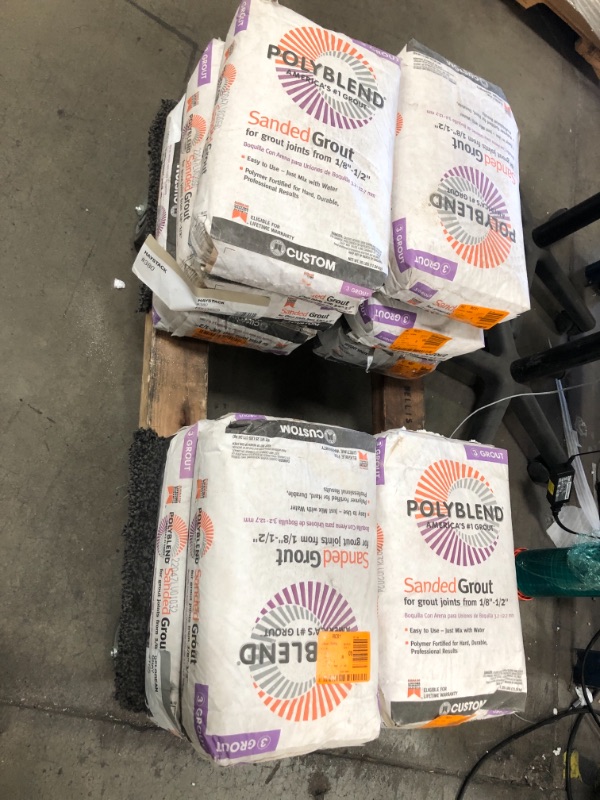 Photo 3 of 10 bags- Custom Building Products Polyblend Sanded Tile Grout -25lbs 
