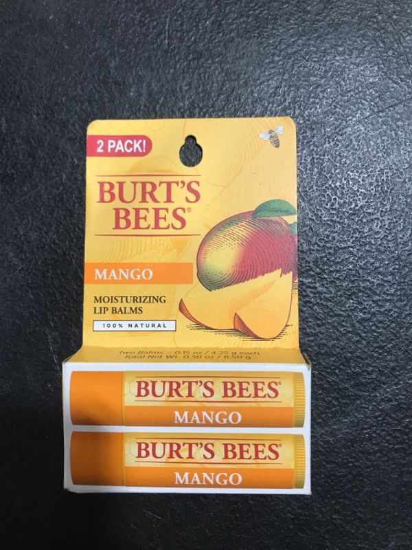 Photo 2 of Burt's Bees Lip Balm Stocking Stuffers, Moisturizing Lip Care Christmas Gifts, Superfruit – Pink Grapefruit, Mango, Coconut & Pear, Pomegranate (4-Pack)