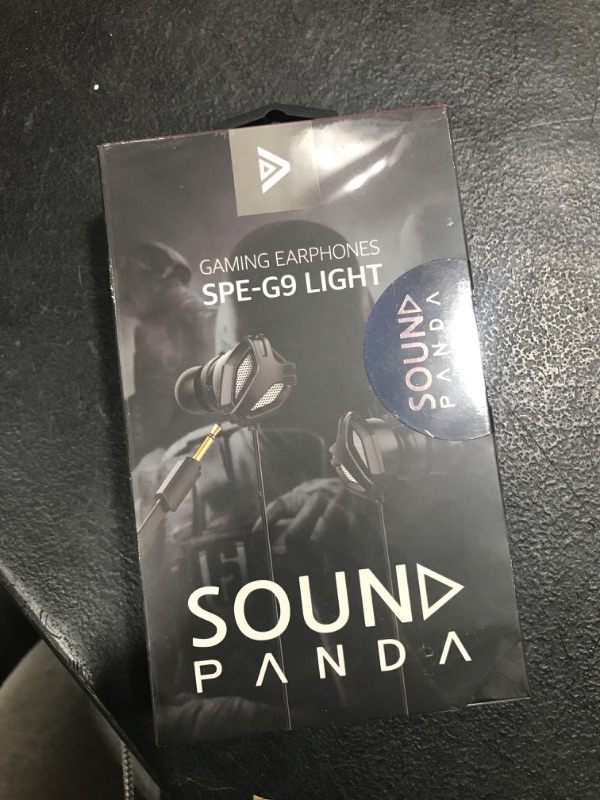 Photo 2 of SOUND PANDA SPE-G9 Light Gaming Earbuds Single Driver 3.5mm with Dual Microphone | Wired Earbuds with 1.5m Cable | for PC, Mobile, Xbox, PS5, PS4, Switch | in-Ear Gaming Headset (Black)