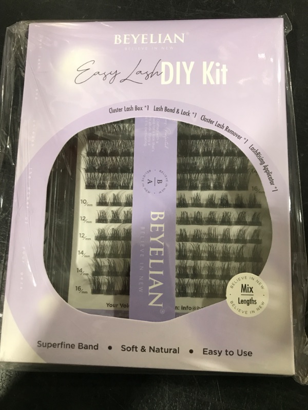 Photo 2 of BEYELIAN Lash Extension Kit D+ Curl Cluster Lashes Kit with 156 Pcs Lash Clusters, Cluster Lashes Bond and Seal, Clusters Lash Glue Remover Easy to Apply at Home (Style3+Style5)