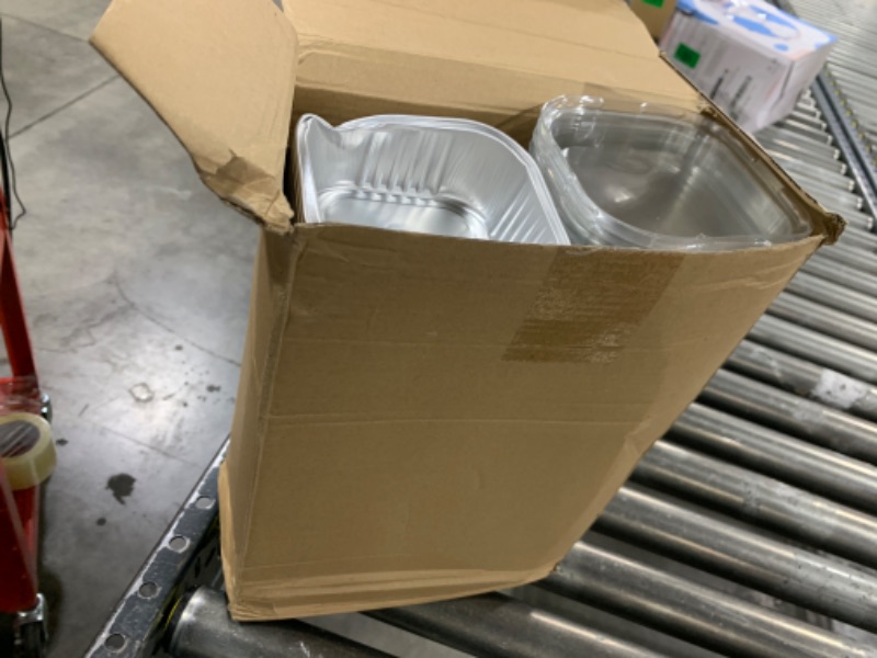 Aoriher 150 Pieces 10 oz Mini Cake Pans with Lids Aluminum Foil Baking